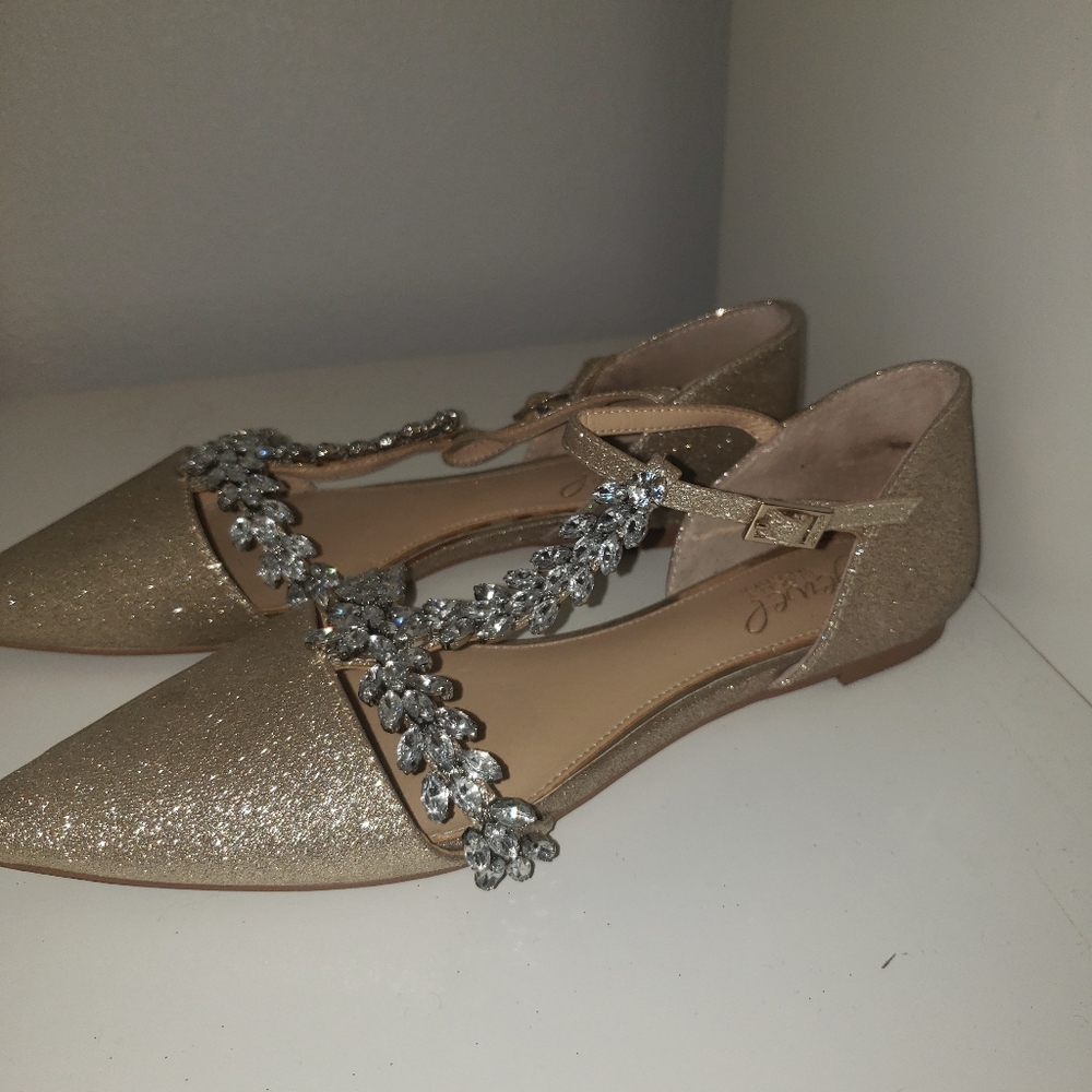 Jewel Badgley Mischka Mary Jane Flats size 6 - Picture 2 of 4